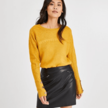jupe simili cuir noire