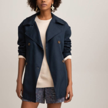 la-redoute-collections-trench-bleu-court