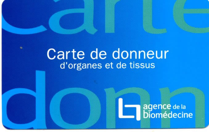 je suis donneur d'organes