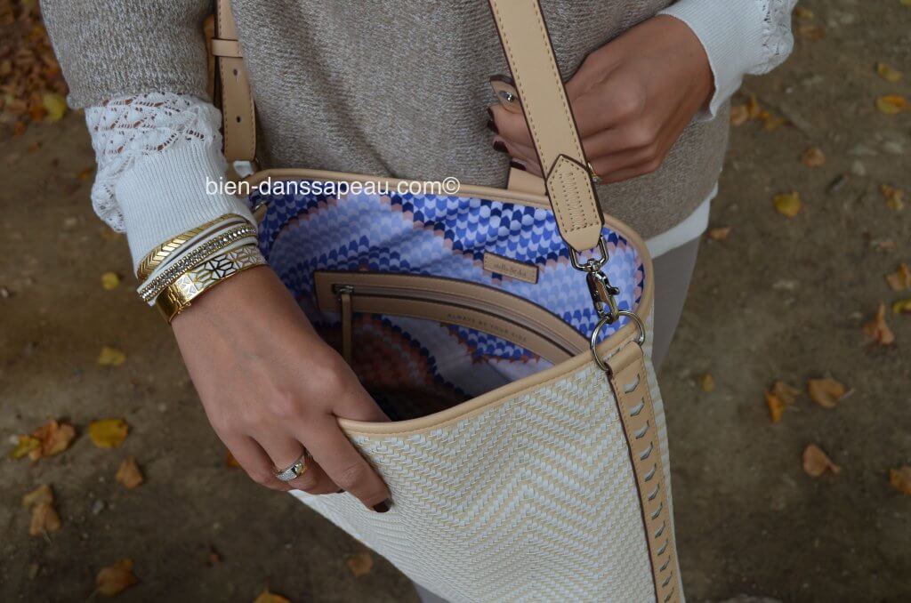 look-monochrome-beige-automne-sac-crosby-chevrons-tisses-stella-dot